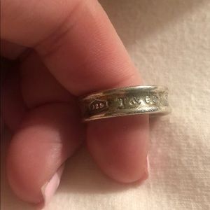 Tiffany & Co 1837 silver ring size 8